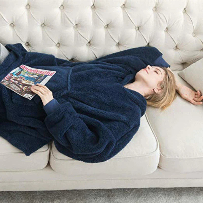 Oversized Fleece Blanket Hoodie