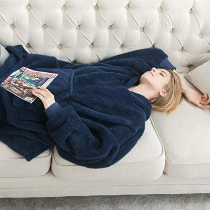 Oversized Fleece Blanket Hoodie