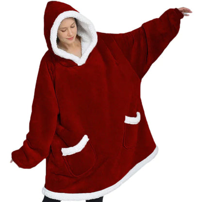 Oversized Fleece Blanket Hoodie