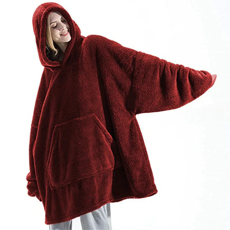 Oversized Fleece Blanket Hoodie