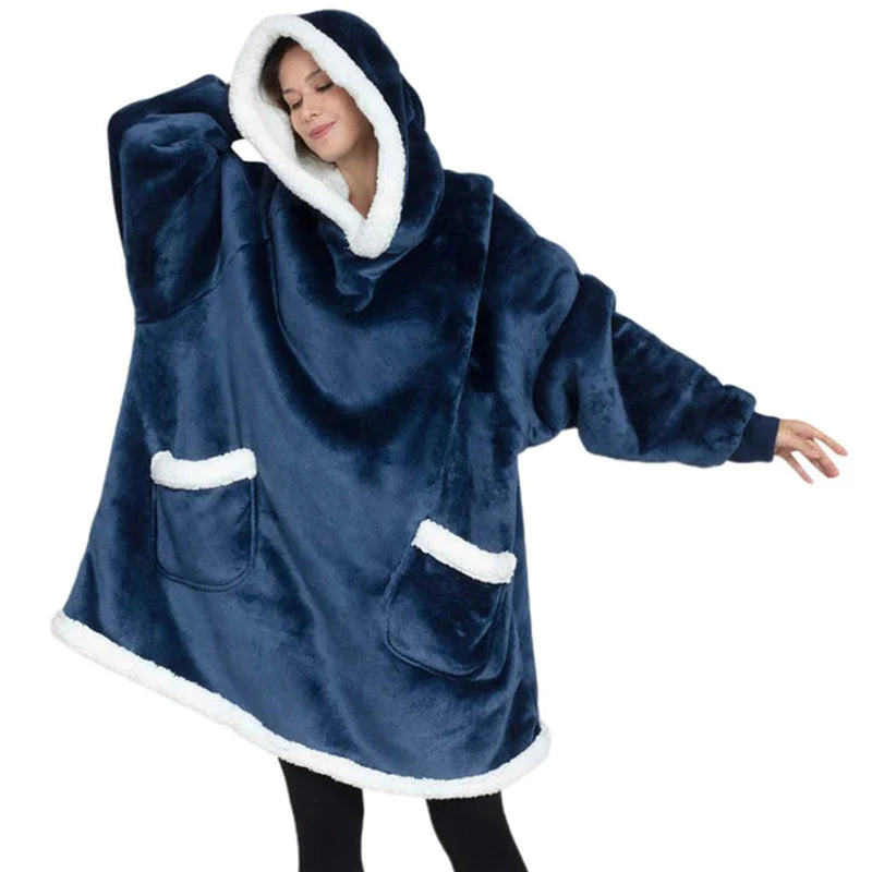 Oversized Fleece Blanket Hoodie