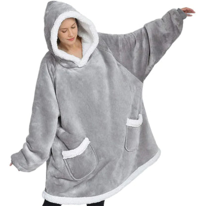 Oversized Fleece Blanket Hoodie