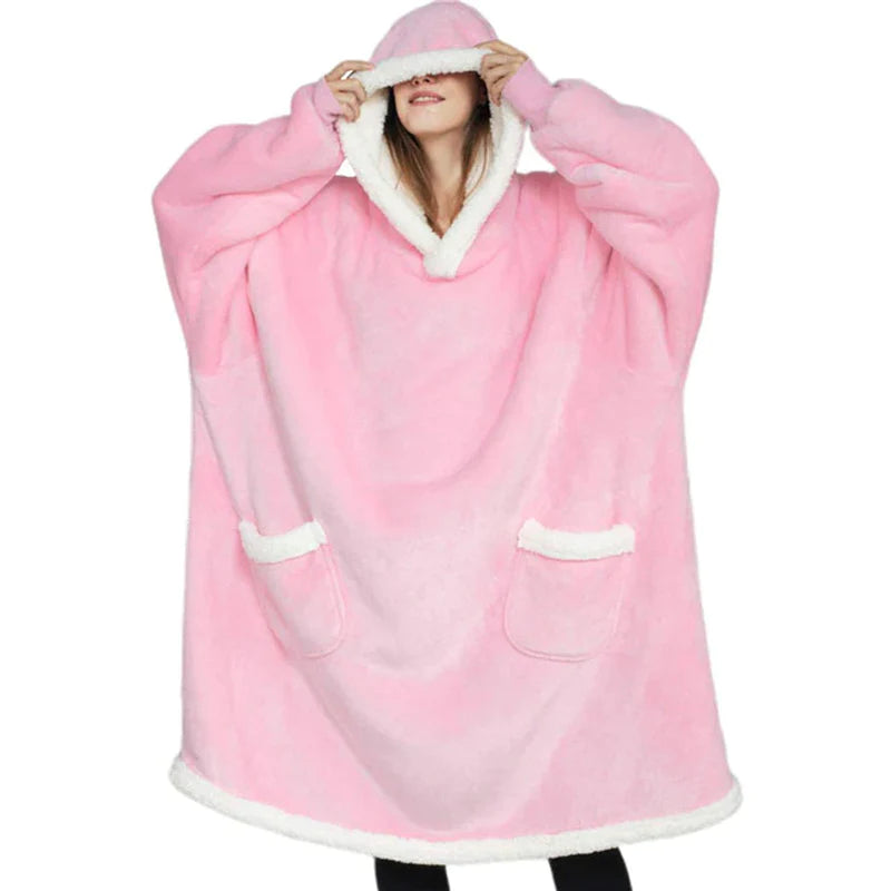 Oversized Fleece Blanket Hoodie