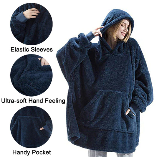 Oversized Fleece Blanket Hoodie
